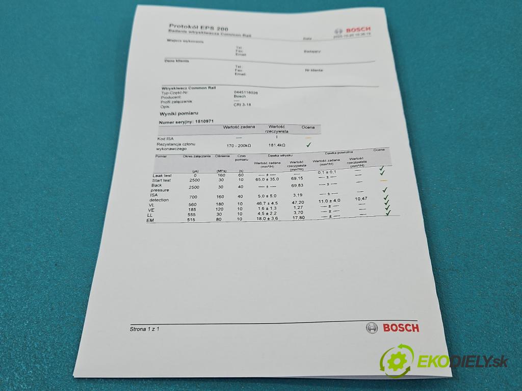 Mercedes CLS II C218 2010-2018 3.0 cdi (642853) 265KM automatic 195 kW 2987 cm3 4- vstrek 0446116026 (Vstrekovač paliva)