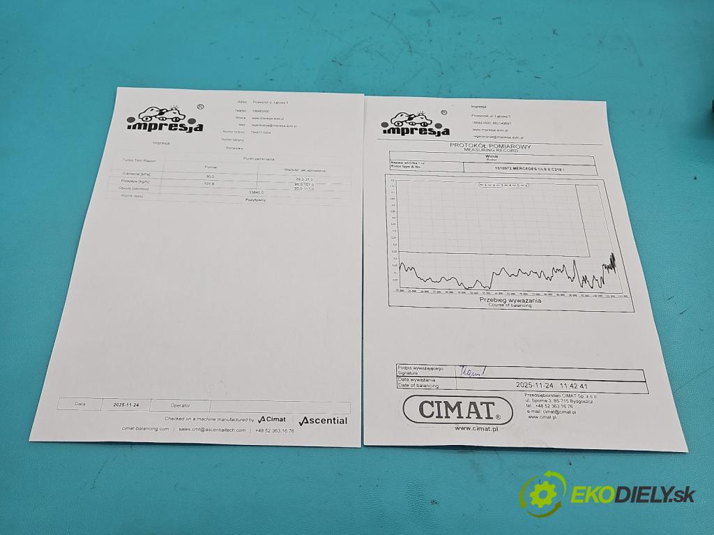 Mercedes CLS II C218 2010-2018 3.0 cdi (642853) 265KM automatic 195 kW 2987 cm3 4- Turbodmychadlo repasováno 794877-4