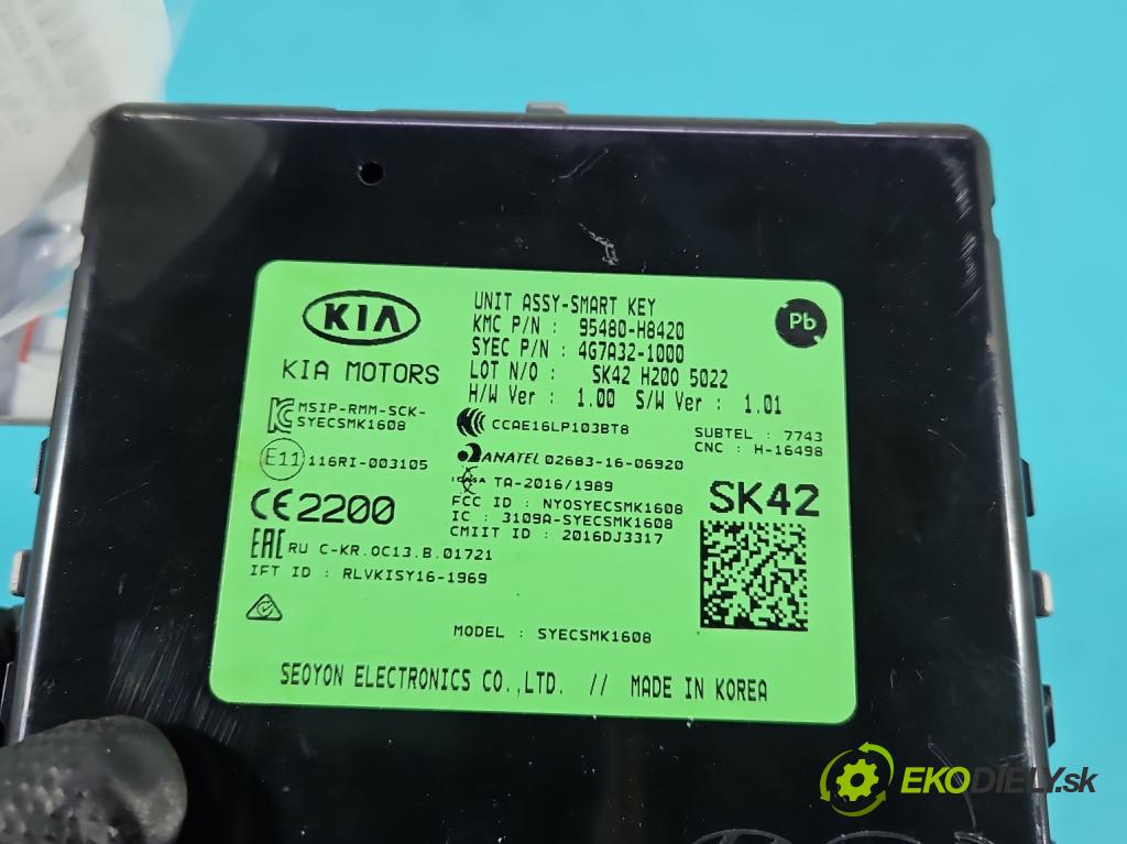Kia Rio IV 2016-2023 1.2 16V 84KM manual 61.8 kW 1197 cm3 5- riadiaca jednotka ostatné 95480-H8420