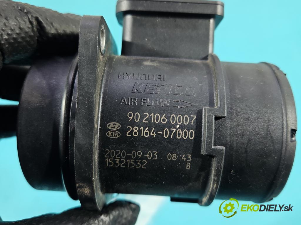 Kia Rio IV 2016-2023 1.2 16V 84KM manual 61,8 kW 1197 cm3 5- průtokoměr: 28164-07000 (Váha vzduchu)