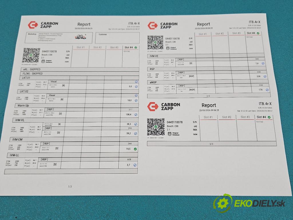 Volvo V70 II 1999-2007 2.4 D5 163 hp automatic 120 kW 2401 cm3 5- vstřikovač 0445110078 (Vstřikovač paliva)