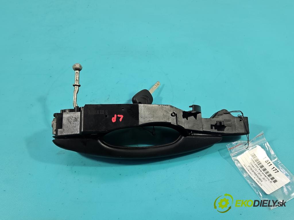 Citroen C4 II 2010-2017 1.4 16V 95 hp manual 70 kW 1397 cm3 5- klika přední levé 9688834180R (Vnější přední levá klika dveří)