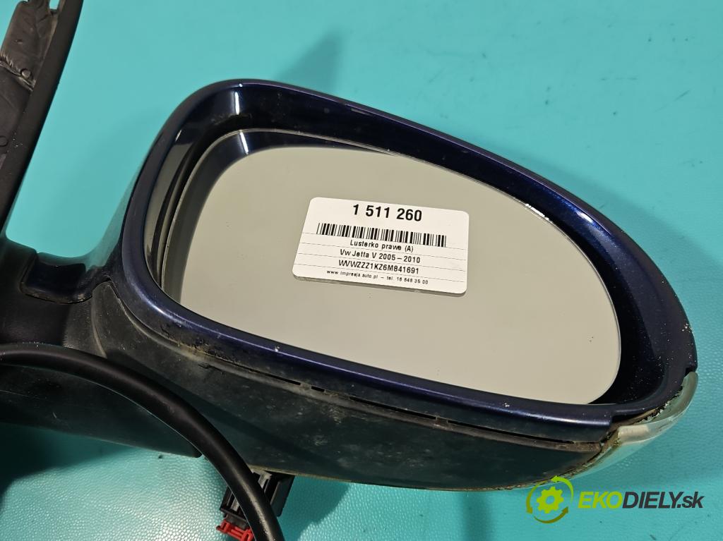 Vw Jetta V 2005-2010 1.9 tdi 105 hp manual 77 kW 1896 cm3 4- zpětné zrcátko pravé  (Klika dveří ostatní)