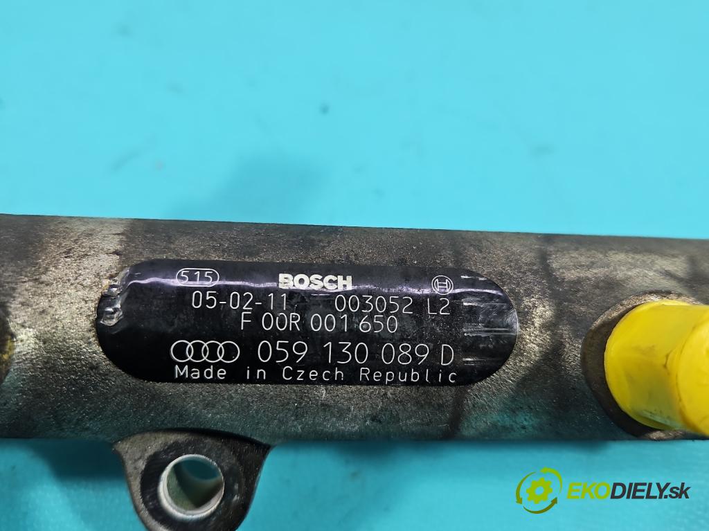 Audi A8 D3 2002-2009 3.0 tdi 232KM automatic 171 kW 2967 cm3 4- lišta vstrekovacia 059130089D (Vstrekovacia lišta)