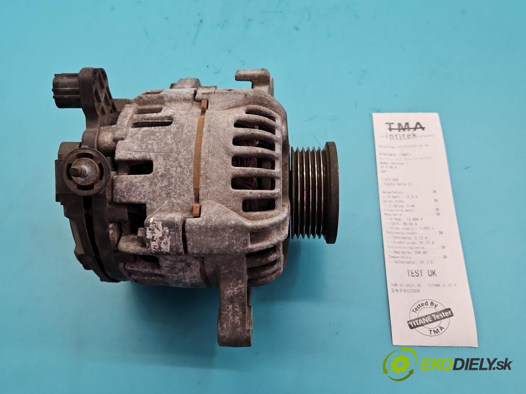 Toyota Yaris II 2005-2011 1.4 D4D 90 HP automatic 66 kW 1364 cm3 5- Alternator  (Alternátor)