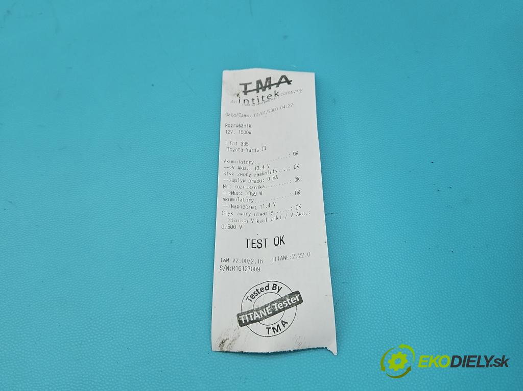 Toyota Yaris II 2005-2011 1.4 D4D 90 hp automatic 66 kW 1364 cm3 5- startér: 0001107441 (Startér)