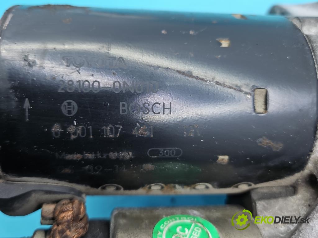 Toyota Yaris II 2005-2011 1.4 D4D 90 hp automatic 66 kW 1364 cm3 5- startér: 0001107441 (Startér)