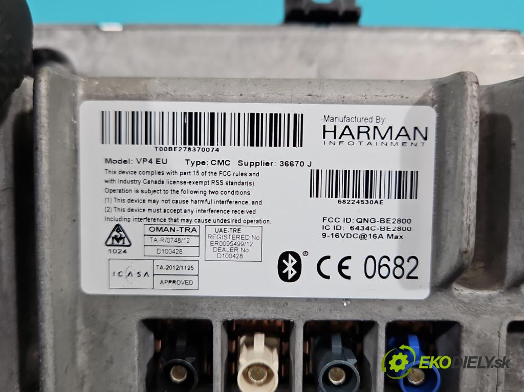 Jeep Grand Cherokee WK2 IV 2010-2021 3.0 CRD 250 HP automatic 184 kW 2987 cm3 5- Zobrazit: 68224530AE (Prístrojová doska)