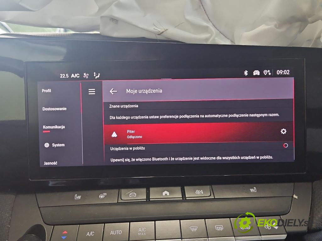 Opel Astra VI 2022- 1.5 cdti 131 HP manual 96 kW 1499 cm3 5- Zobrazit: 9837721380 (Prístrojová doska)