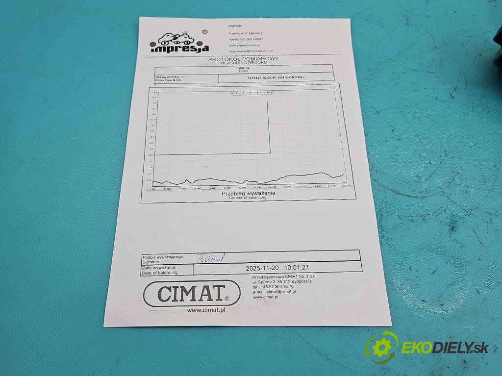 Suzuki SX4 S-Cross 2013-2021 1.4 T 140 HP manual 103 kW 1373 cm3 5- turbodúchadlo, turbo repasovaná 49172-04020