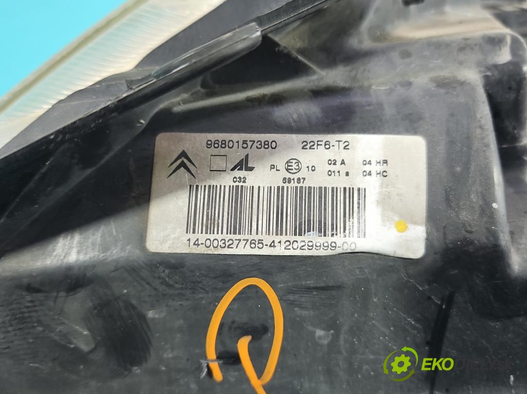 Citroen C3 I 2002-2009 1.4 8v 73 HP manual 54 kW 1360 cm3 5- Reflektor: pravý 9680157380 (Svetlo predné pravé)