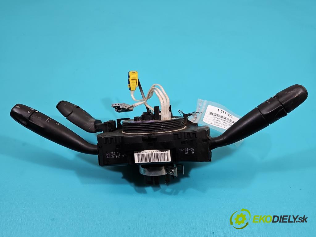 Citroen C3 I 2002-2009 1.4 8v 73 HP manual 54 kW 1360 cm3 5- prepínač komplex: 96608841XT (Prepínacie páčky pod volantom)