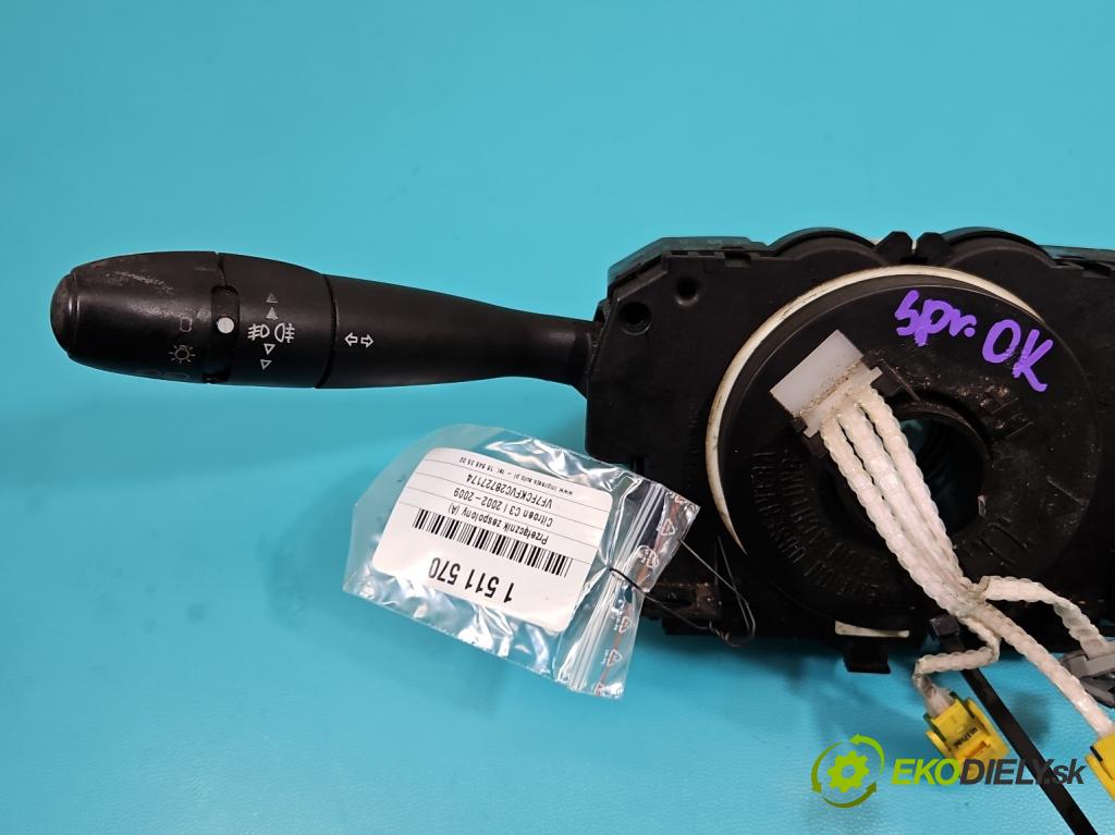 Citroen C3 I 2002-2009 1.4 8v 73 HP manual 54 kW 1360 cm3 5- prepínač komplex: 96608841XT (Prepínacie páčky pod volantom)