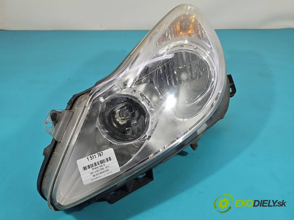 Opel Corsa D 2006-2014 1.3 cdti 75 HP manual 55 kW 1248 cm3 5- Reflektor: ľavý 13186381 (Kľučka dverí ostatné)