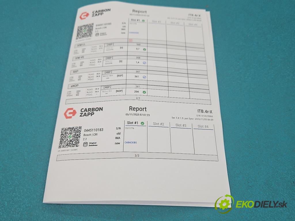 Opel Corsa D 2006-2014 1.3 cdti 75 HP manual 55 kW 1248 cm3 5- vstrek 0445110183 (Vstrekovač paliva)