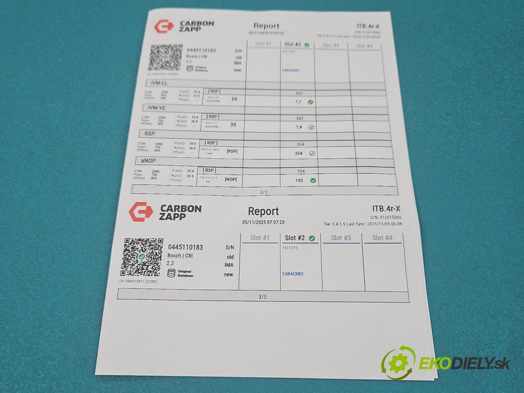 Opel Corsa D 2006-2014 1.3 cdti 75 HP manual 55 kW 1248 cm3 5- vstrek 0445110183 (Vstrekovač paliva)