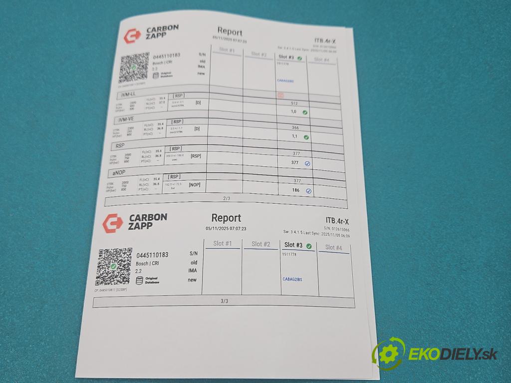 Opel Corsa D 2006-2014 1.3 cdti 75 HP manual 55 kW 1248 cm3 5- vstrek 0445110183 (Vstrekovač paliva)