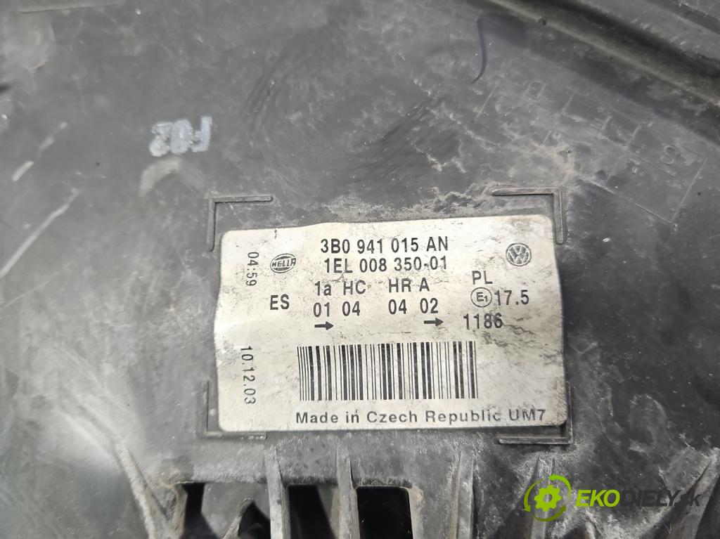 Vw Passat B5 1995-2005 1.9 tdi 101 HP manual 74 kW 1896 cm3 5- Reflektor: ľavý 3B0941015AN (Kľučka dverí ostatné)