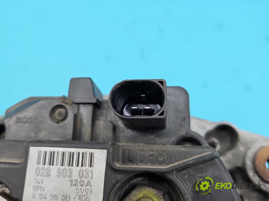 Vw Passat B5 1995-2005 1.9 tdi 101 HP manual 74 kW 1896 cm3 5- Alternator 028903031 (Alternátor)