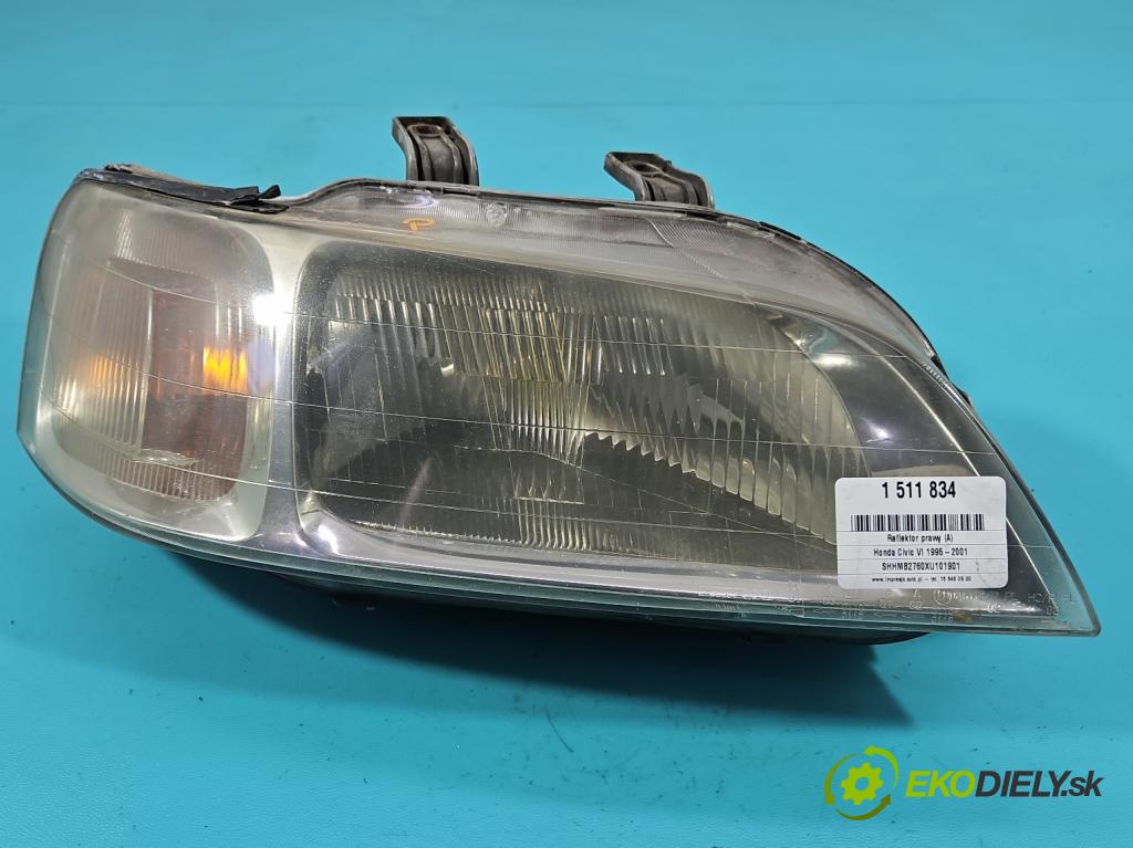 Honda Civic VI 1995-2001 1.4 16V 90 HP manual 66 kW 1396 cm3 5- Reflektor: pravý  (Svetlo predné pravé)