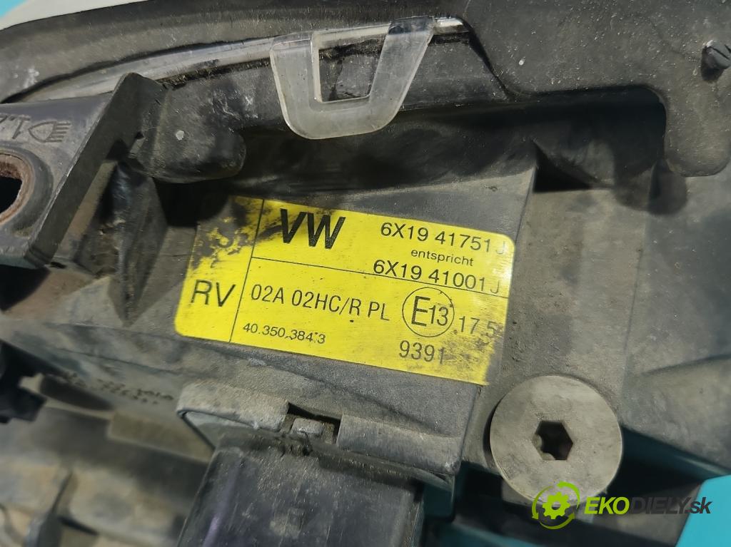 Vw Lupo 1.4 mpi 60 HP manual 44 kW 1390 cm3 3- Reflektor: ľavý 6X1941751J (Kľučka dverí ostatné)