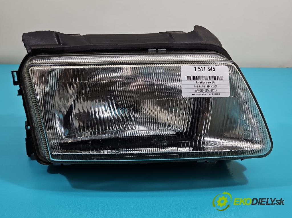 Audi A4 B5 1994-2001 1.8 20V 125 HP manual 92 kW 1781 cm3 4- Reflektor: pravý  (Svetlo predné pravé)