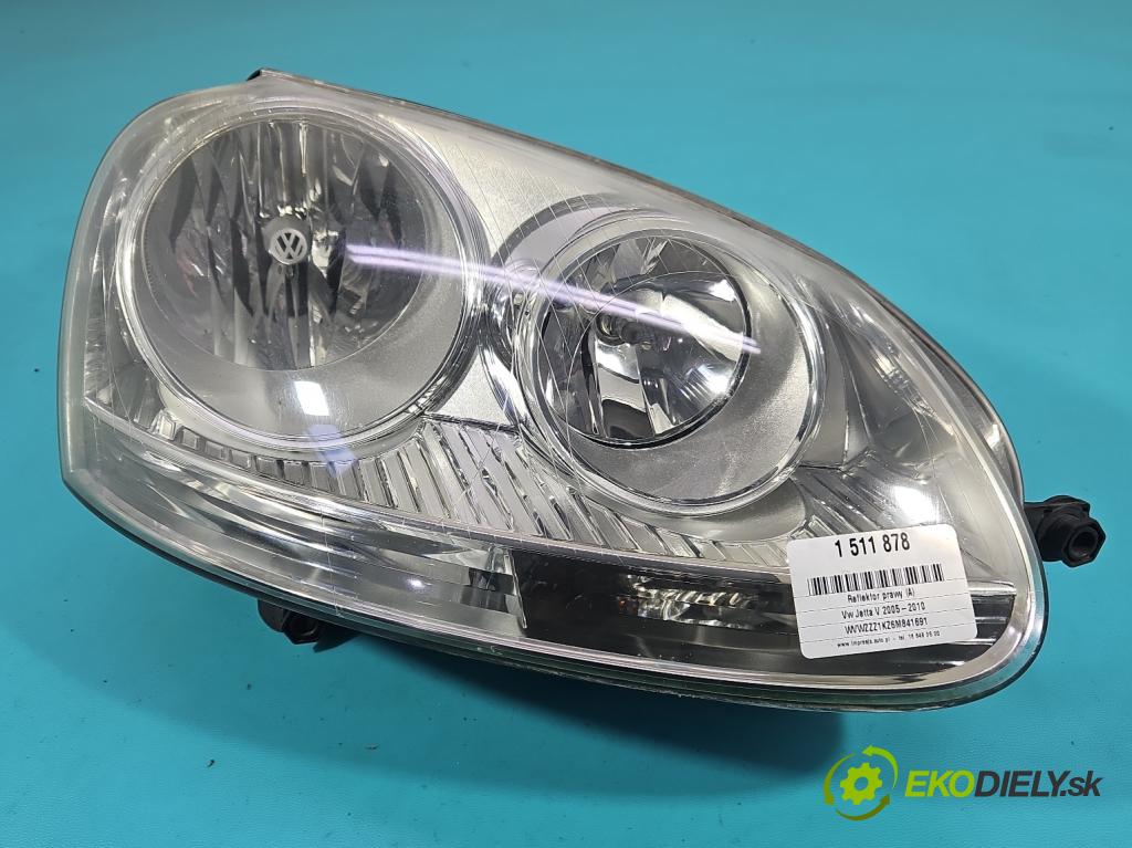 Vw Jetta V 2005-2010 1.9 tdi 105 HP manual 77 kW 1896 cm3 4- Reflektor: pravý 1K6941006P (Svetlo predné pravé)