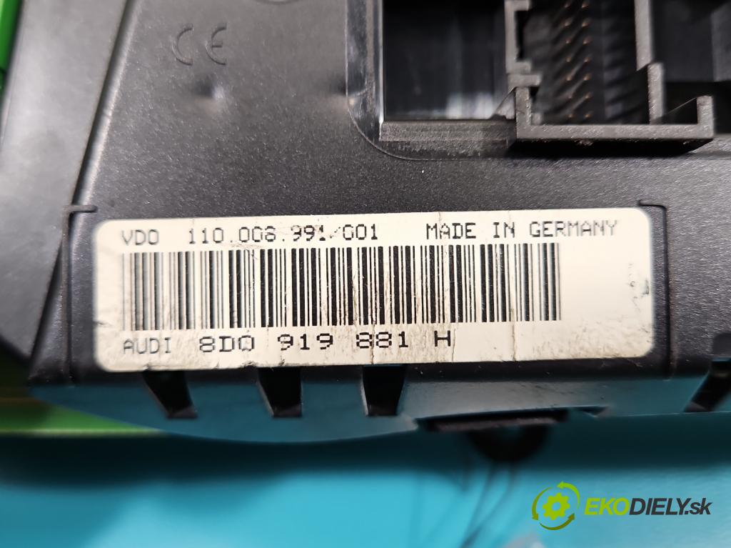 Audi A4 B5 1994-2001 2.5 tdi 150 HP manual 110 kW 2496 cm3 4- prístrojovka/ budíky 8D0919881H (Prístrojová doska)