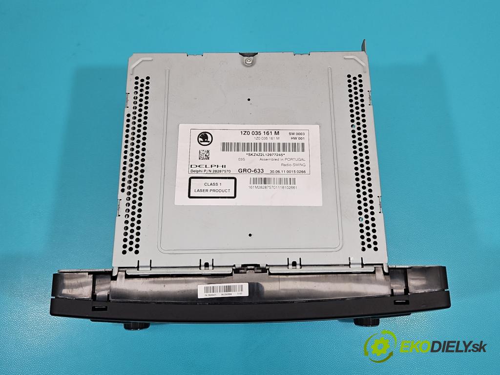 Skoda Yeti 2009-2017 1.2 TSI 105 hp manual 77 kW 1197 cm3 5- Radio továrna: 1Z0035161M