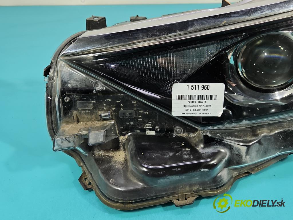 Toyota Auris II 2012-2018 1.6 16V 132 hp manual 97 kW 1598 cm3 5- světlo levý 81150-02K30 (Klika dveří ostatní)