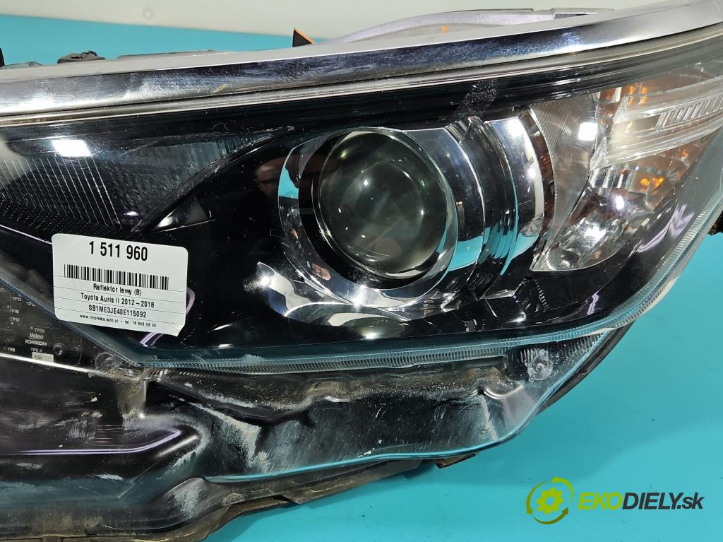 Toyota Auris II 2012-2018 1.6 16V 132 hp manual 97 kW 1598 cm3 5- světlo levý 81150-02K30 (Klika dveří ostatní)