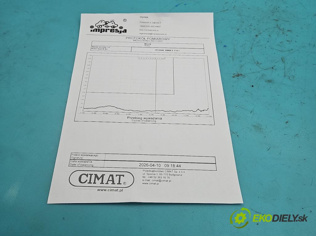 Bmw 5 F10 2010-2017 2.0b 184hp automatic 135 kW 1997 cm3 4- turbodúchadlo, turbo repasovaná 49477-02005