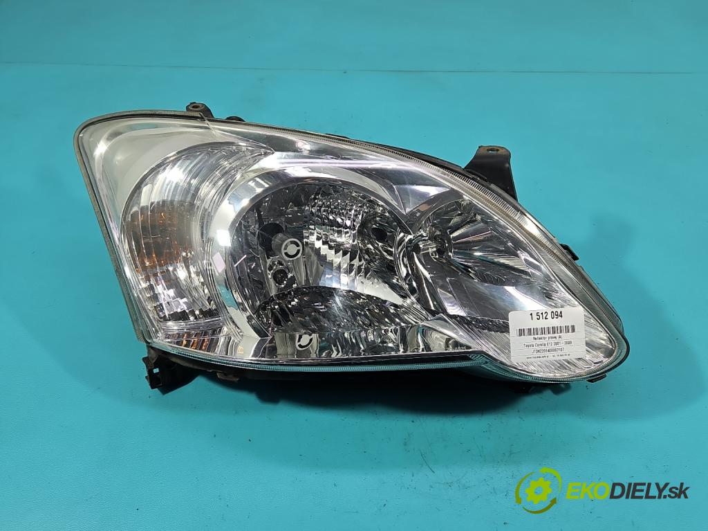 Toyota Corolla E12 2001-2009 1.6 vvti 110 HP manual 81 kW 1598 cm3 5- Reflektor: pravý  (Svetlo predné pravé)