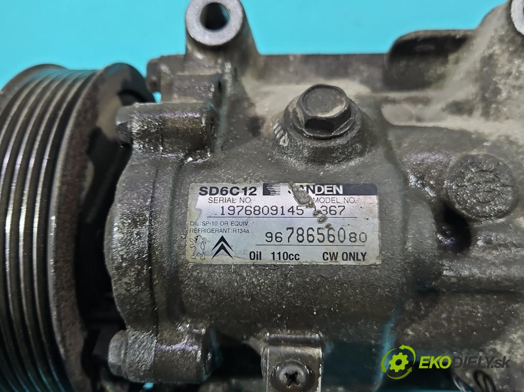 Peugeot 508 I 2010-2018 1.6 hdi 111KM manual 82 kW 1560 cm3 4- Kompresor: klimatizácie 9678656080 (Kompresor klimatizácie)