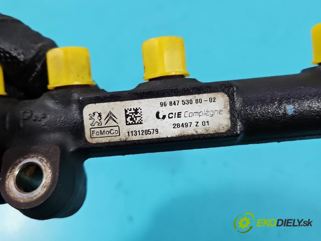 Peugeot 508 I 2010-2018 1.6 hdi 111KM manual 82 kW 1560 cm3 4- lišta vstrekovacia 9684753080 (Vstrekovacia lišta)