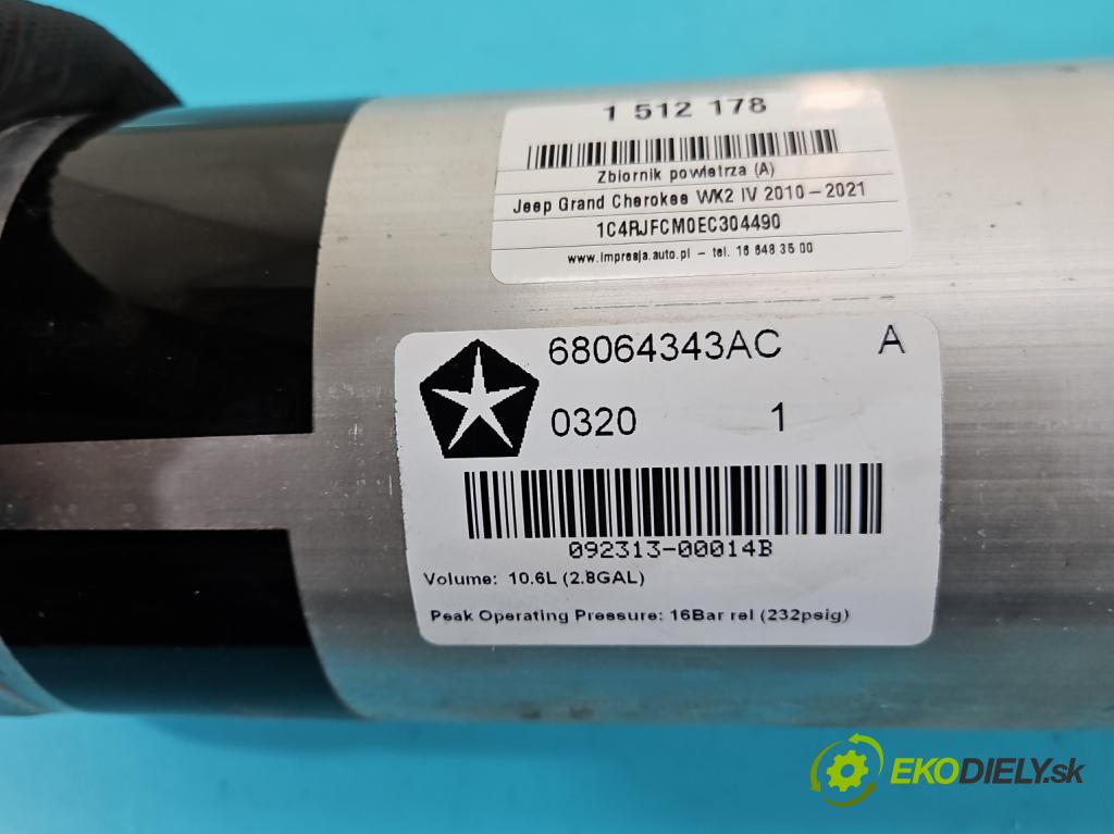 Jeep Grand Cherokee WK2 IV 2010-2021 3.0 CRD 250 HP automatic 184 kW 2987 cm3 5- Nádrž: vzduchu 68064343AC (Obal vzduchového filtra)