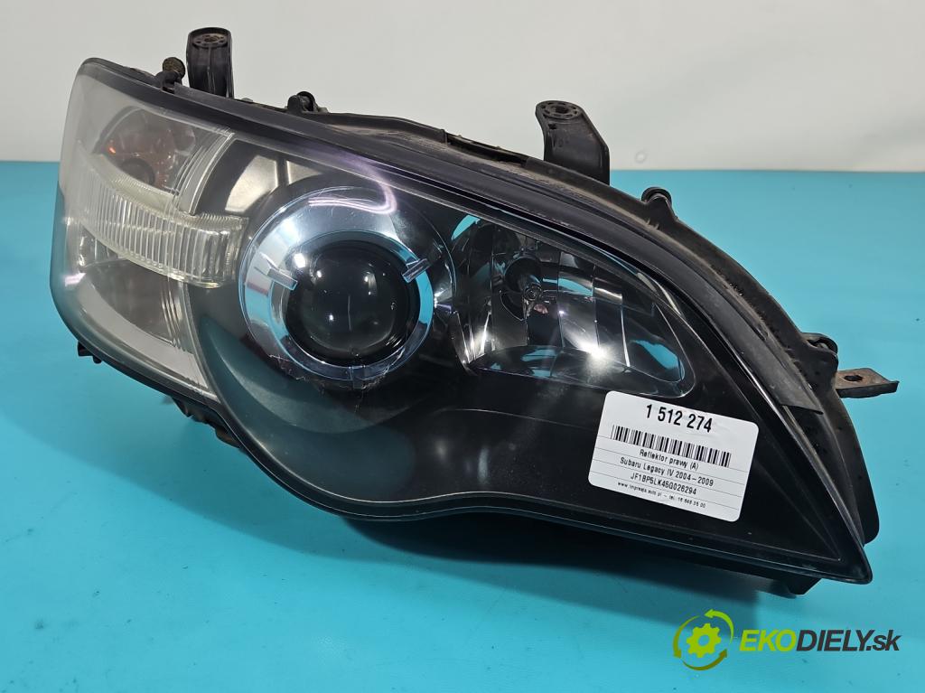 Subaru Legacy IV 2004-2009 2.0 B boxer 137 HP manual 101 kW 1994 cm3 5- Reflektor: pravý 100-20794 (Svetlo predné pravé)