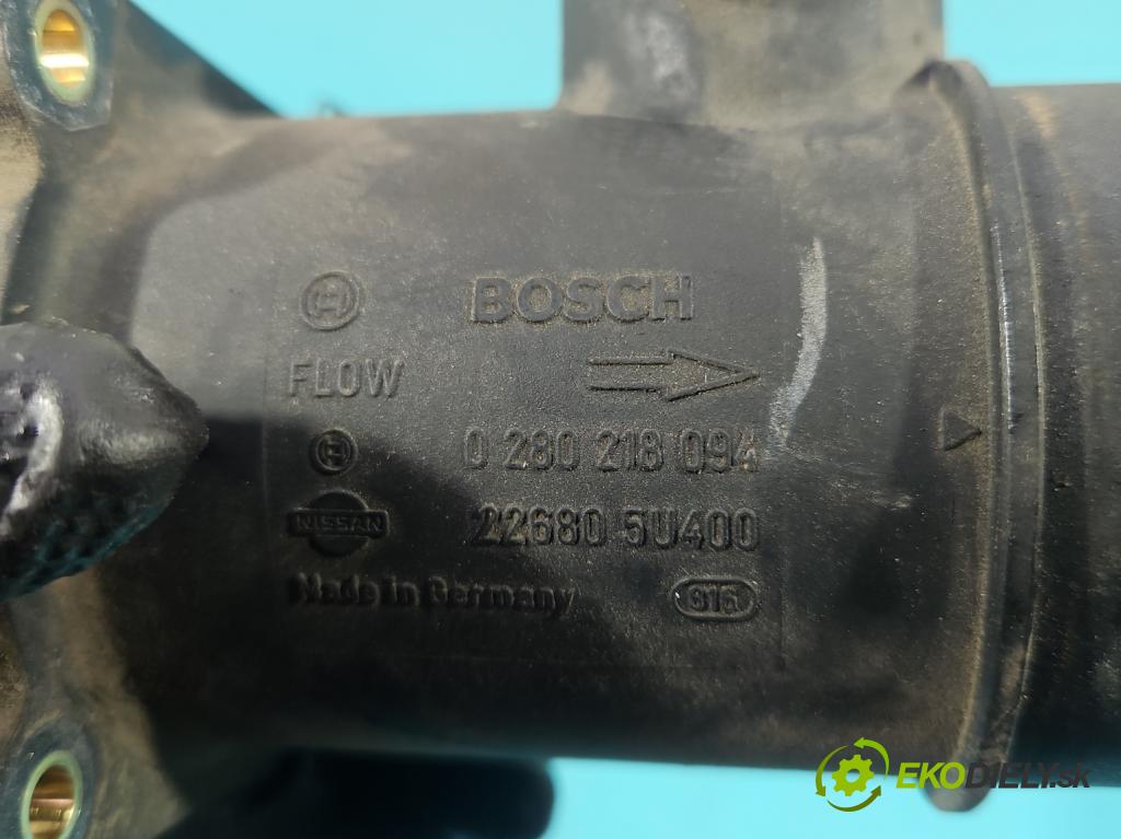 Nissan Primera P11 1996-2002 1.8 16V 114 HP manual 84 kW 1769 cm3 5- průtokoměr: 0280218094 (Váha vzduchu)