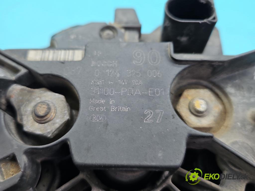Honda Accord VI 1998-2002 1,8.0 16V 136 HP manual 100 kW 1850 cm3 5- Alternator 0124325006 (Alternátor)