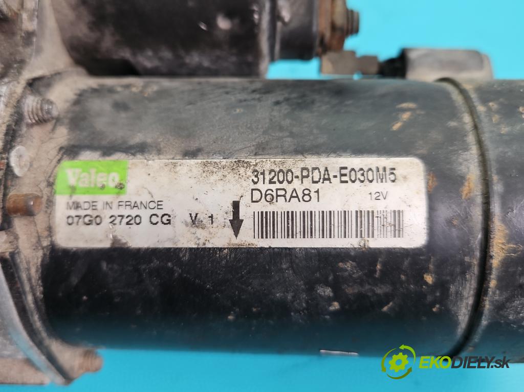 Honda Accord VI 1998-2002 1,8.0 16V 136 HP manual 100 kW 1850 cm3 5- štartér D6RA81 (Štartér)