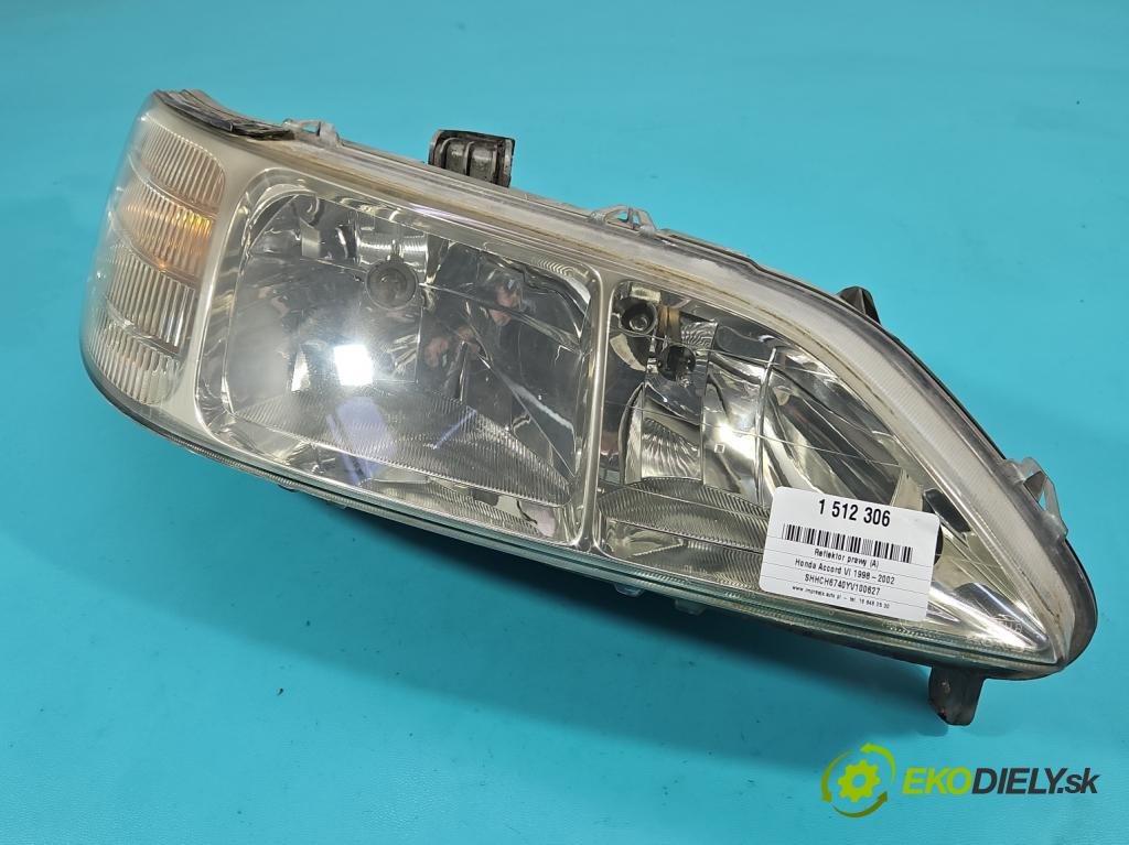 Honda Accord VI 1998-2002 1.8 16V 136 HP manual 100 kW 1850 cm3 5- Reflektor: pravý  (Svetlo predné pravé)