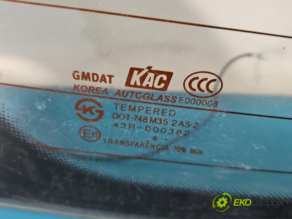 Chevrolet Spark II M200 2005-2010 1.0 67KM manual 49 kW 995 cm3 5- sklo zadní  (Zadní sklo)