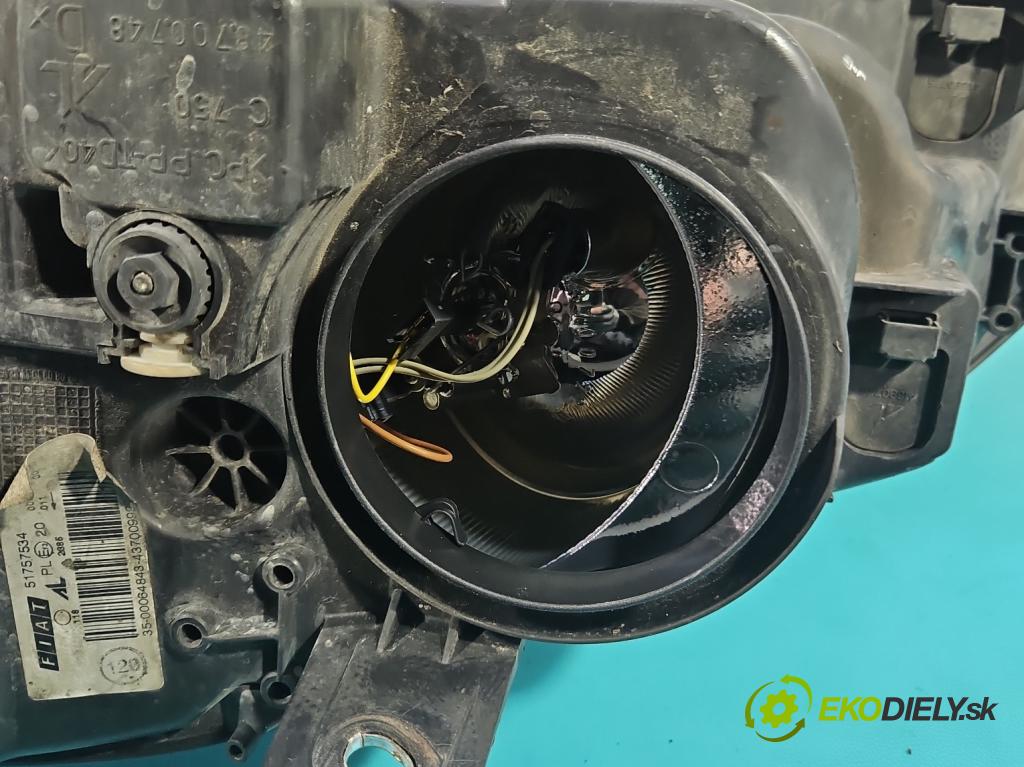 Fiat Bravo II 2007-2014 1.9 jtd 150 HP manual 110 kW 1910 cm3 5- Reflektor: pravý 51757534 (Svetlo predné pravé)