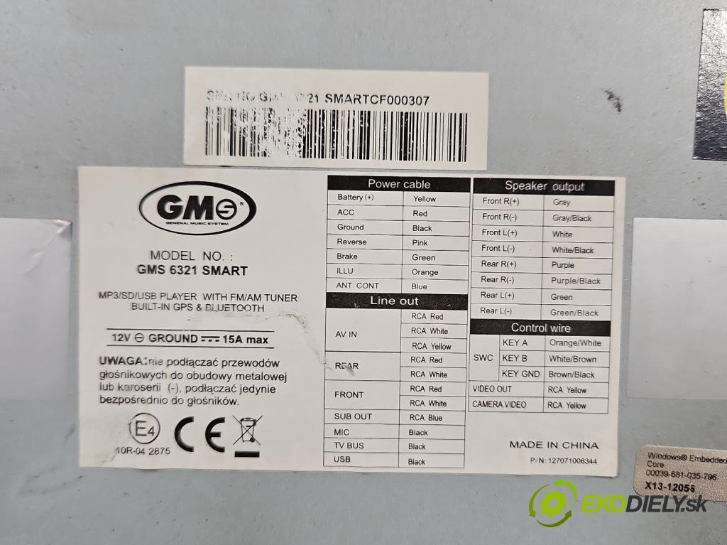 Suzuki Grand Vitara II 2005-2014 2.0 16V 140 HP manual 103 kW 1995 cm3 5- Radio GMS 6321 SMART