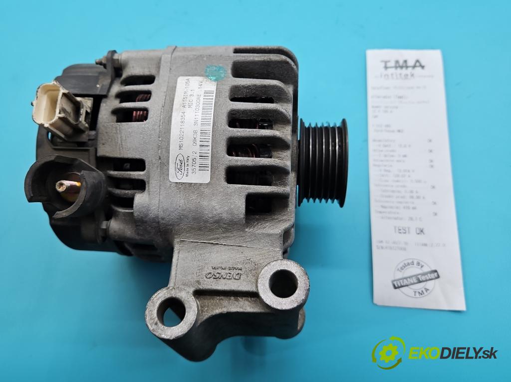 Ford Focus Mk2 2004-2011 1.6 16V 101 HP manual 74 kW 1596 cm3 5- Alternator 3N1110300AE (Alternátor)