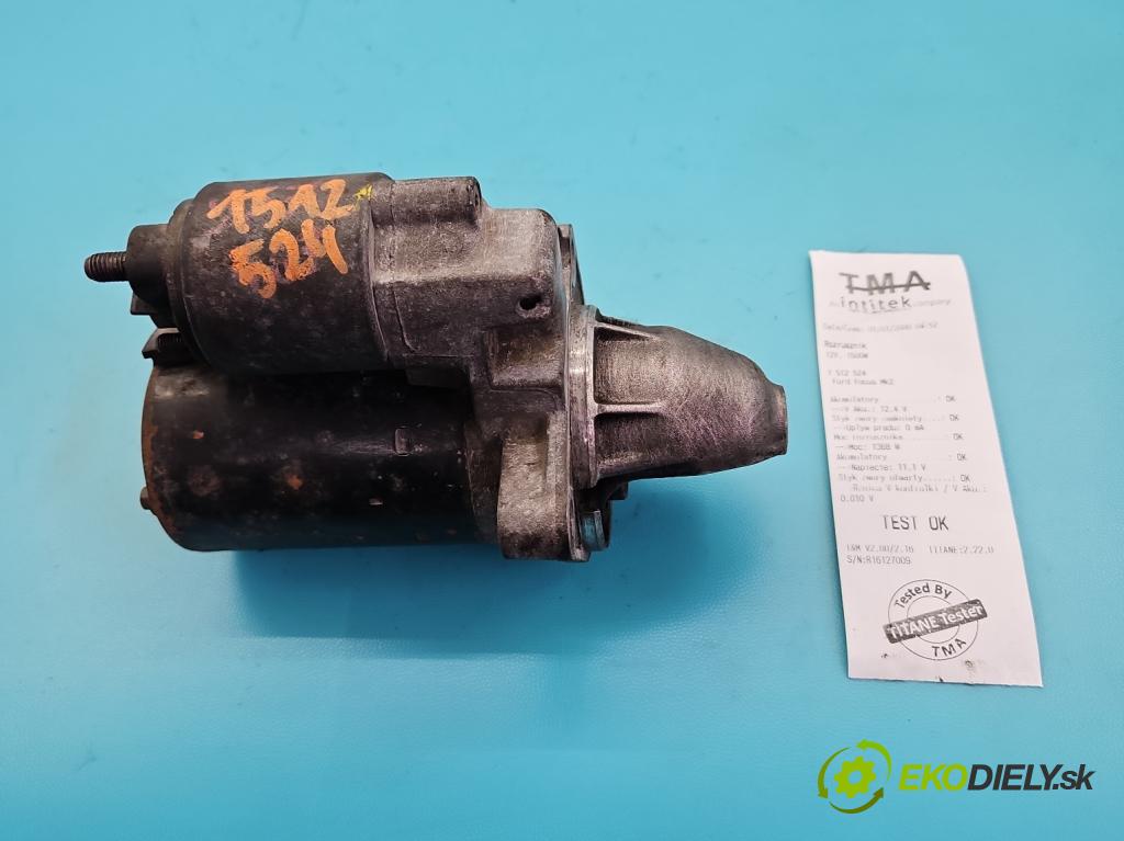 Ford Focus Mk2 2004-2011 1.6 16V 101 HP manual 74 kW 1596 cm3 5- štartér 2S6U-11000-CB (Štartér)