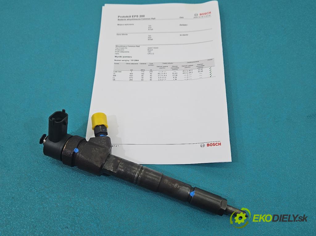 Opel Vectra C 2002-2008 1.9 cdti 150 HP manual 110 kW 1910 cm3 5- vstrek 0445110243 (Vstrekovač paliva)