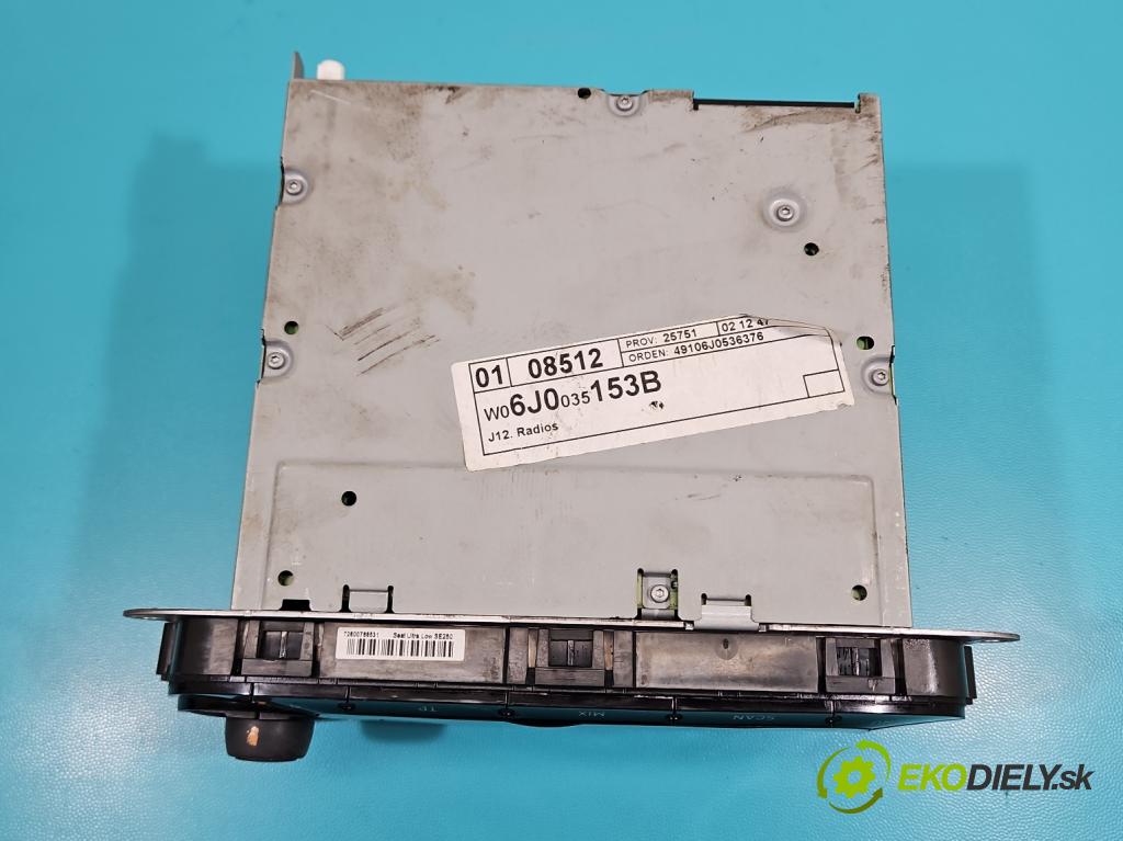 Seat Ibiza IV 6J 2008-2017 1.2 12V 69KM manual 51 kW 1198 cm3 5- Radio originál 6J0035153B