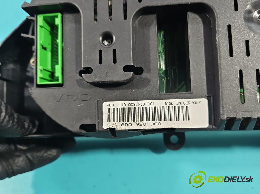 Audi A4 B5 1994-2001 1.9 tdi 90 HP manual 66 kW 1896 cm3 4- prístrojovka/ budíky 8D0920900 (Prístrojová doska)