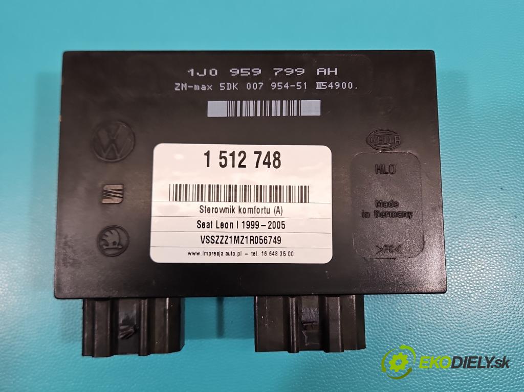 Seat Leon I 1999-2005 1.9 TDI 110 HP manual 81 kW 1896 cm3 5- riadiaca jednotka komfortu 1J0959799AH